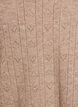 Kort&aelig;rmet strikbluse med pointellem&oslash;nster, Beige, Packshot image number 2