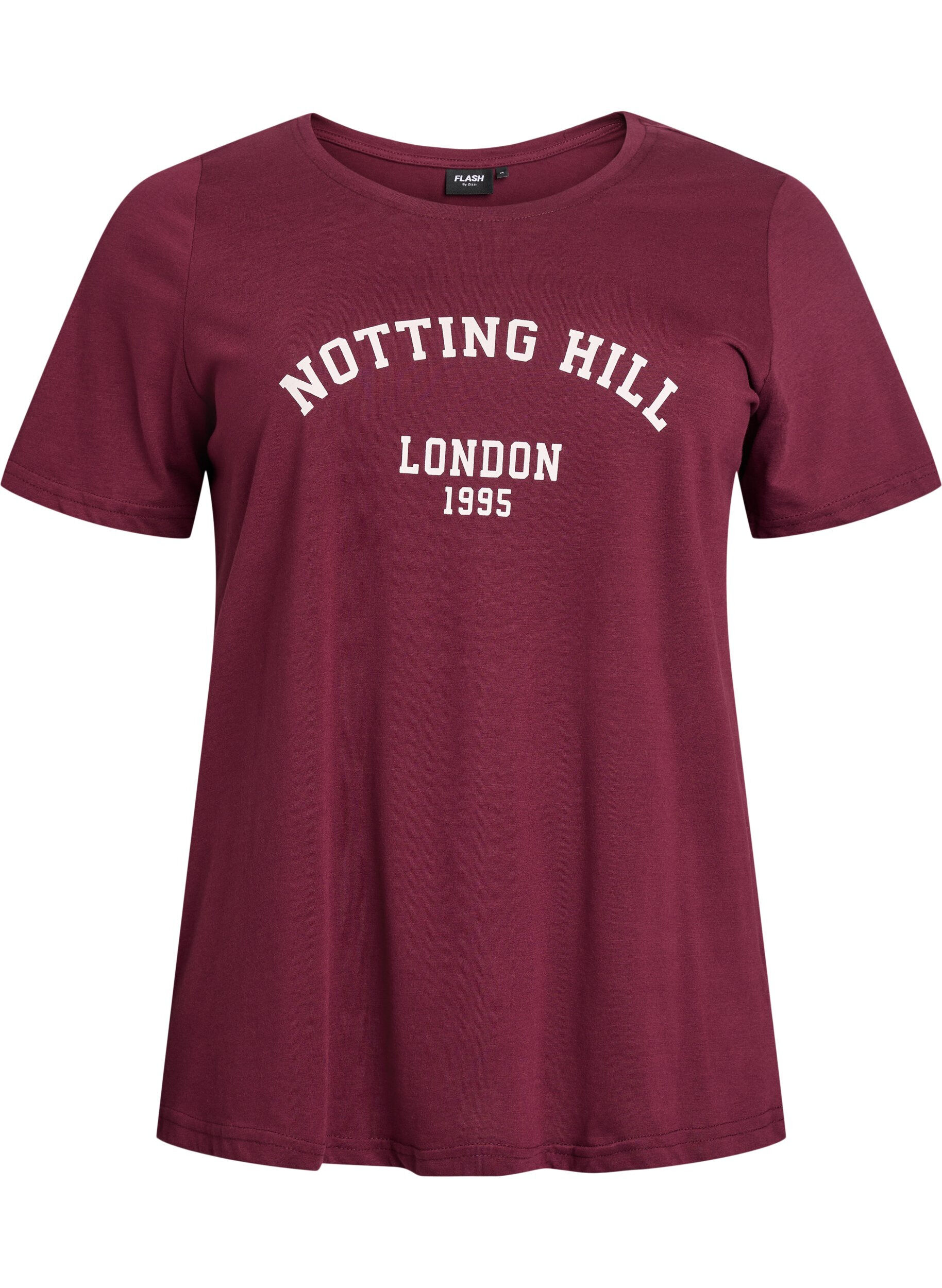 ZizziT-shirt med motiv, R&oslash;d, Packshot image number 0