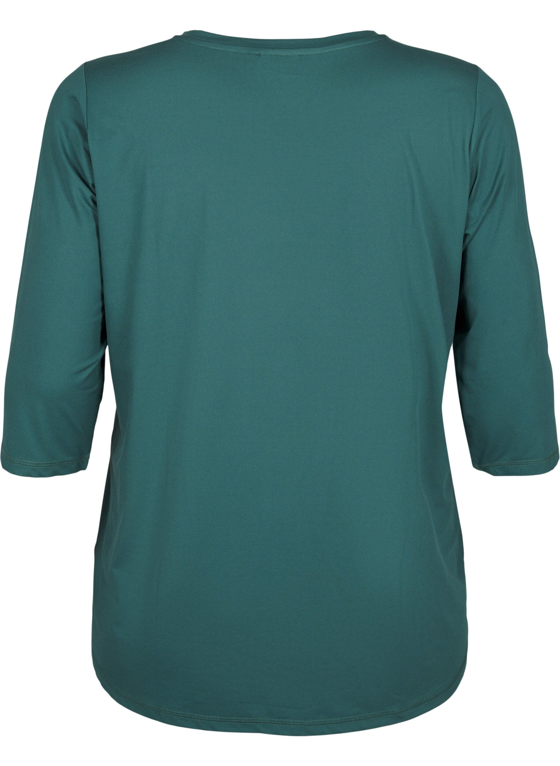 ZizziTr&aelig;ningsbluse med 3/4 &aelig;rmer, Gr&oslash;n, Packshot image number 1