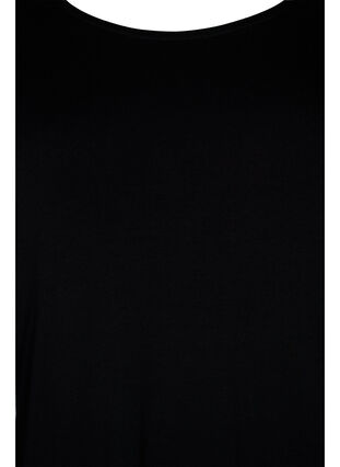 Langærmet viskosebluse med blondedetalje, Black, Packshot image number 2