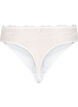 G-streng i microfiber med blonder, Hvid, Packshot image number 1