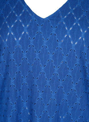 V-hals bluse med hulmønster, Limoges, Packshot image number 2