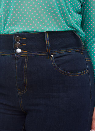 Super slim Bea jeans med ekstra høj talje, Unwashed, Model image number 2