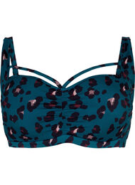 Bikini bh med drapering og string , Leopard