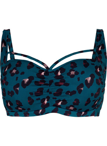 Bikini bh med drapering og string , Leopard, Packshot image number 0