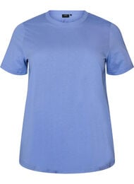 Basis t-shirt i bomuld med rund hals, Lilla