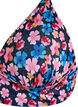 Blomstret bikinitop med bindeb&aring;nd bagp&aring;, Lyser&oslash;d, Packshot image number 2