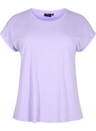 Kortærmet t-shirt i bomuldsblanding, Lavender, Packshot
