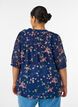 Bluse med blomsterprint og V-udsk&aelig;ring, Bl&aring;, Model image number 2