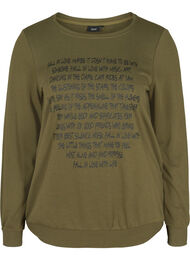 Sweatshirt med tekstprint , Ivy G w. Black AOP