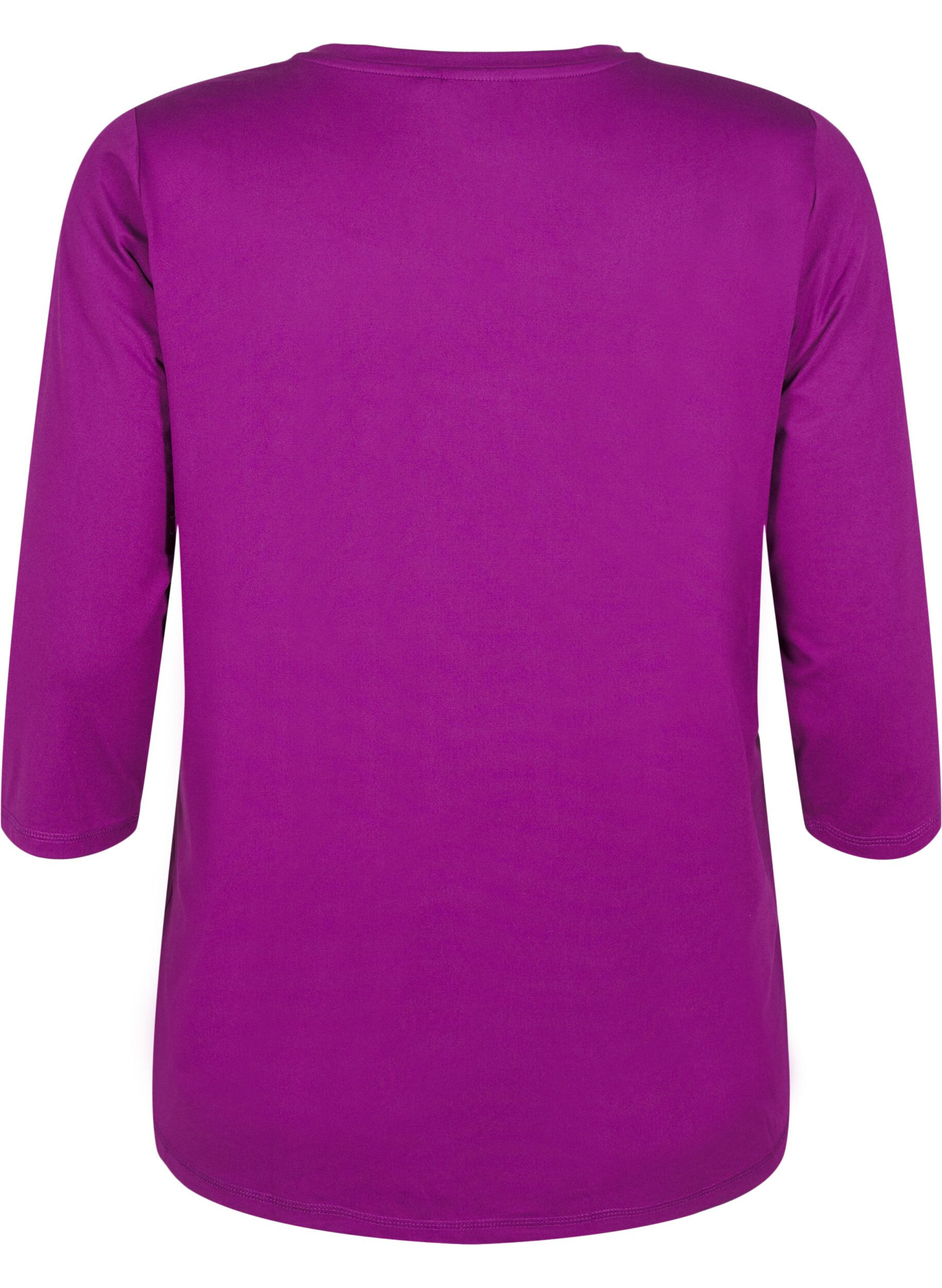 ZizziTr&aelig;ningsbluse med 3/4 &aelig;rmer, Lilla, Packshot image number 1