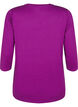 Tr&aelig;ningsbluse med 3/4 &aelig;rmer, Lilla, Packshot image number 1