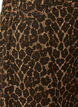 Kort denimnederdel med leopardprint og A-snit, Brun, Packshot image number 3