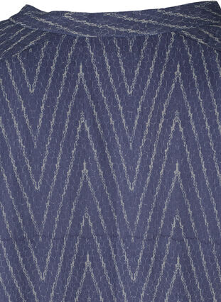 Printet tunika med justerbar talje , Blue Indigo AOP, Packshot image number 3