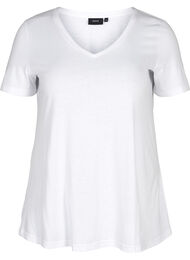 Kortærmet t-shirt med v-udskæring, Bright White