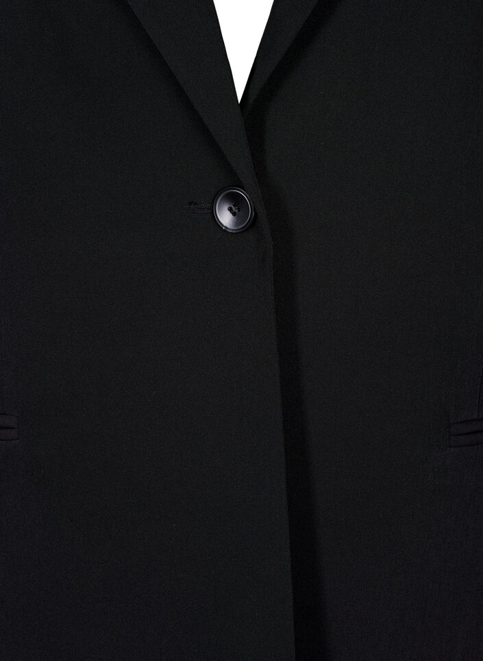 Blazer med en enkelt knaplukning, Black, Packshot image number 2