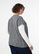 Strikvest med V-hals og dekorative knapper, Gr&aring;, Model image number 2