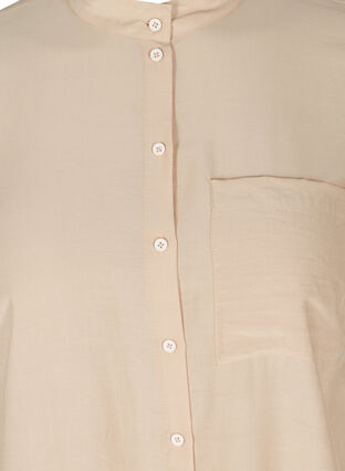 Kortærmet skjorte med rund halsudskæring, Warm Taupe, Packshot image number 2