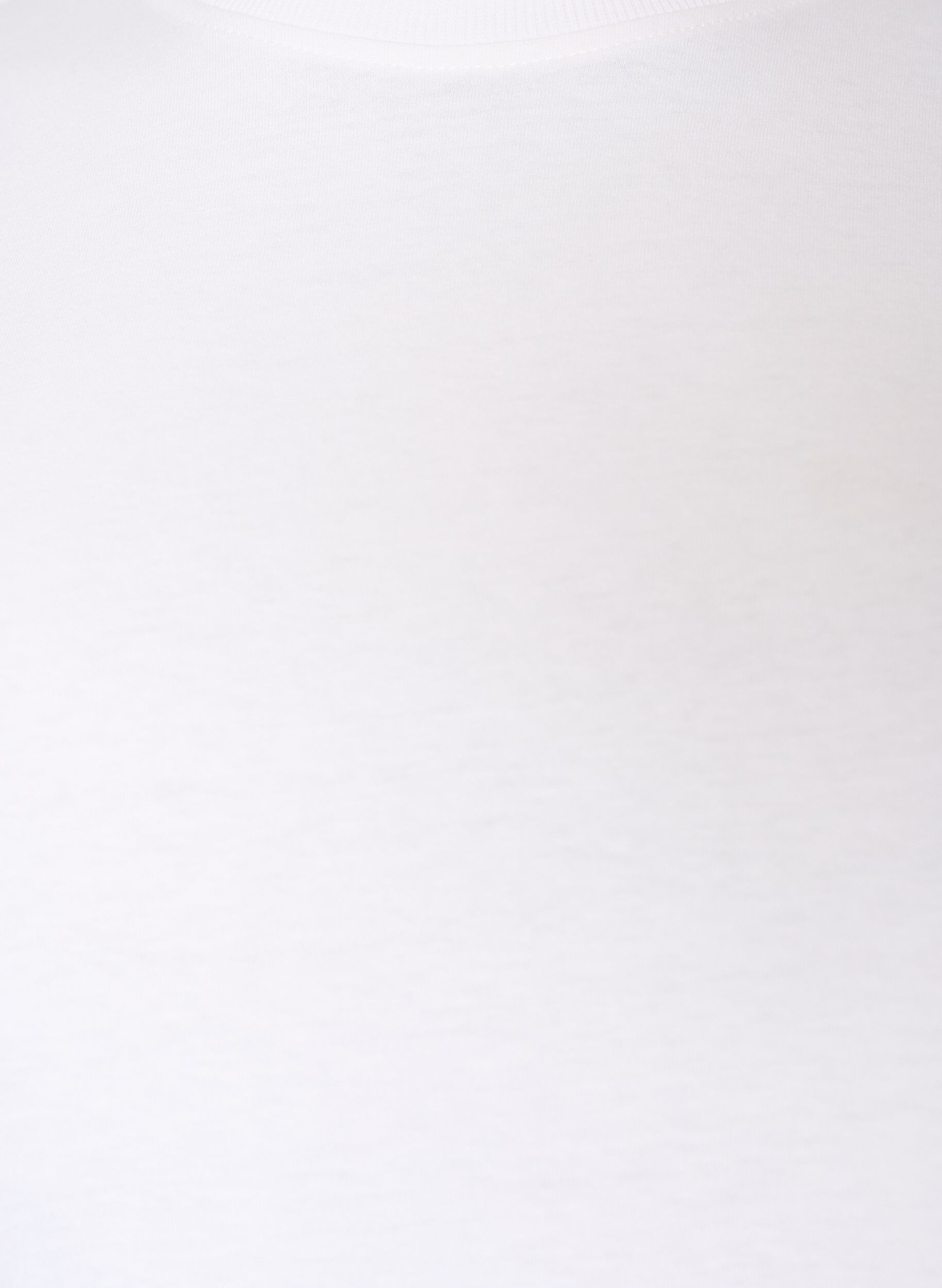 ZizziT-shirt i bomuld med print, Hvid, Packshot image number 2