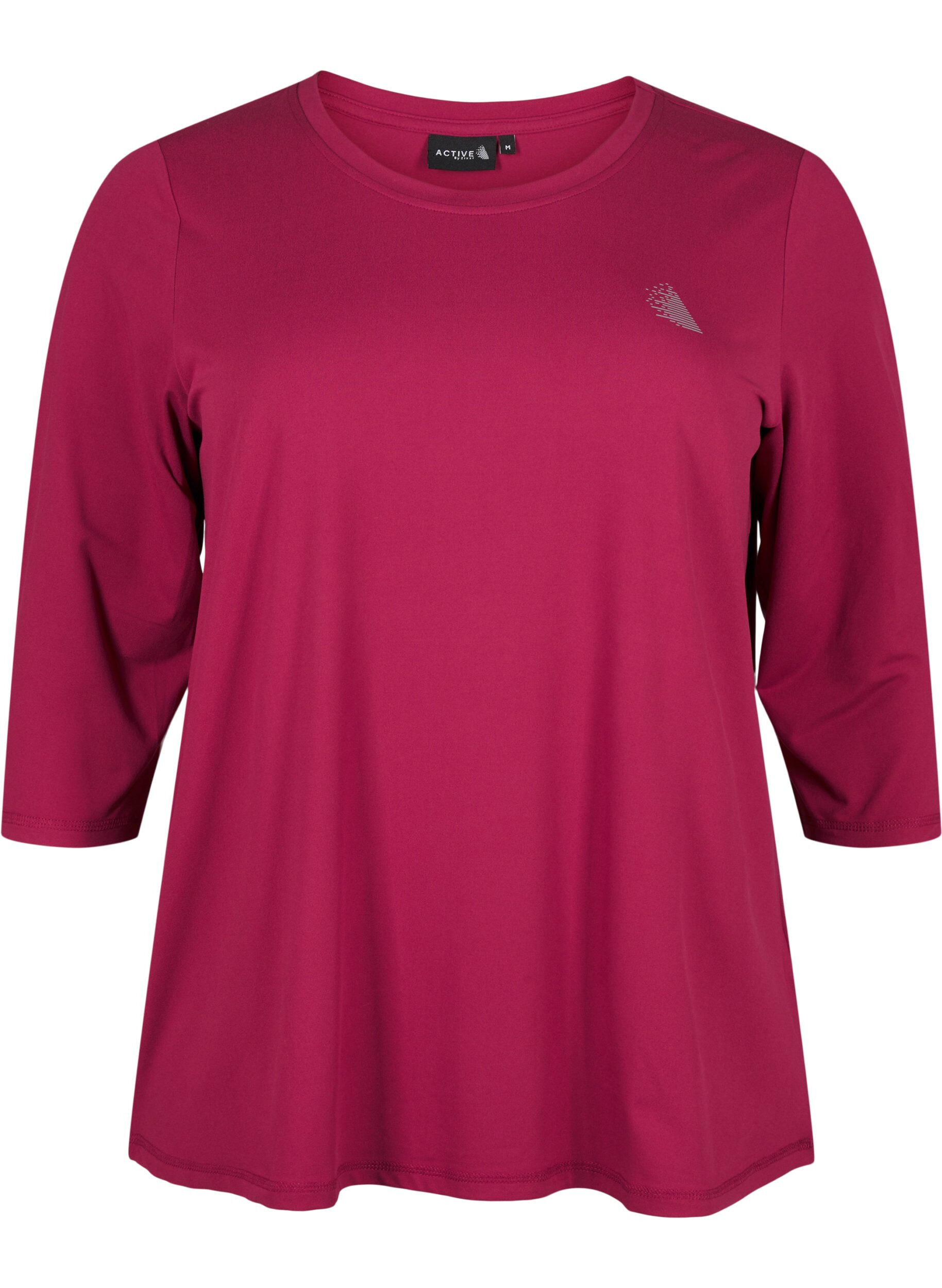 ZizziTr&aelig;ningsbluse med 3/4 &aelig;rmer, R&oslash;d, Packshot image number 0