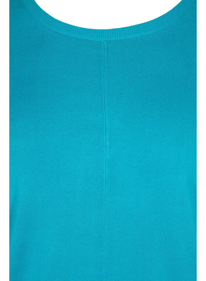 Strikket tunika i viskoseblanding, Capri Breeze, Packshot image number 2