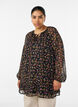 Tunika med blomsterprint og A-form, Sort, Model image number 0