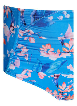 Ekstra højtaljet bikini underdel med print, Bright Blue Print, Packshot image number 2