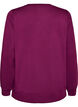 Lang&aelig;rmet jerseybluse med rund hals, Lilla, Packshot image number 1
