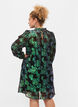Blomstret viskosekjole med lurex struktur, Black w. Green Lurex, Model image number 1