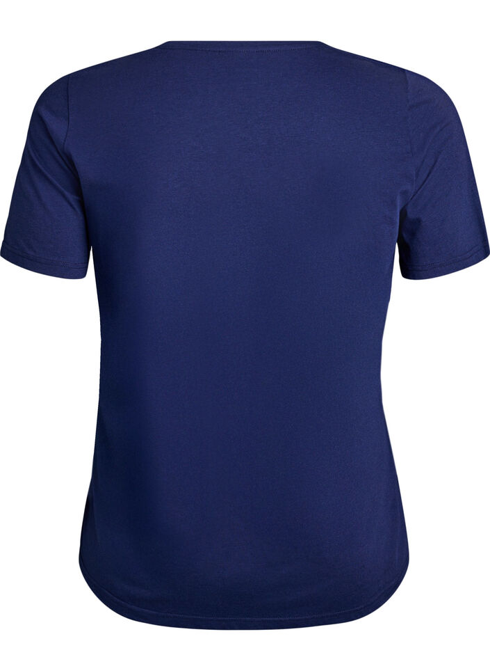 T-shirt med motiv, Bl&aring;, Packshot image number 1