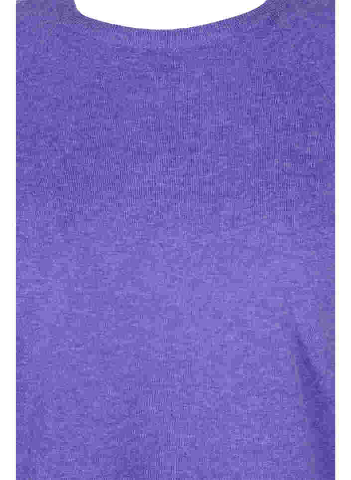 Meleret strikbluse , Purple Opulence Mel, Packshot image number 2