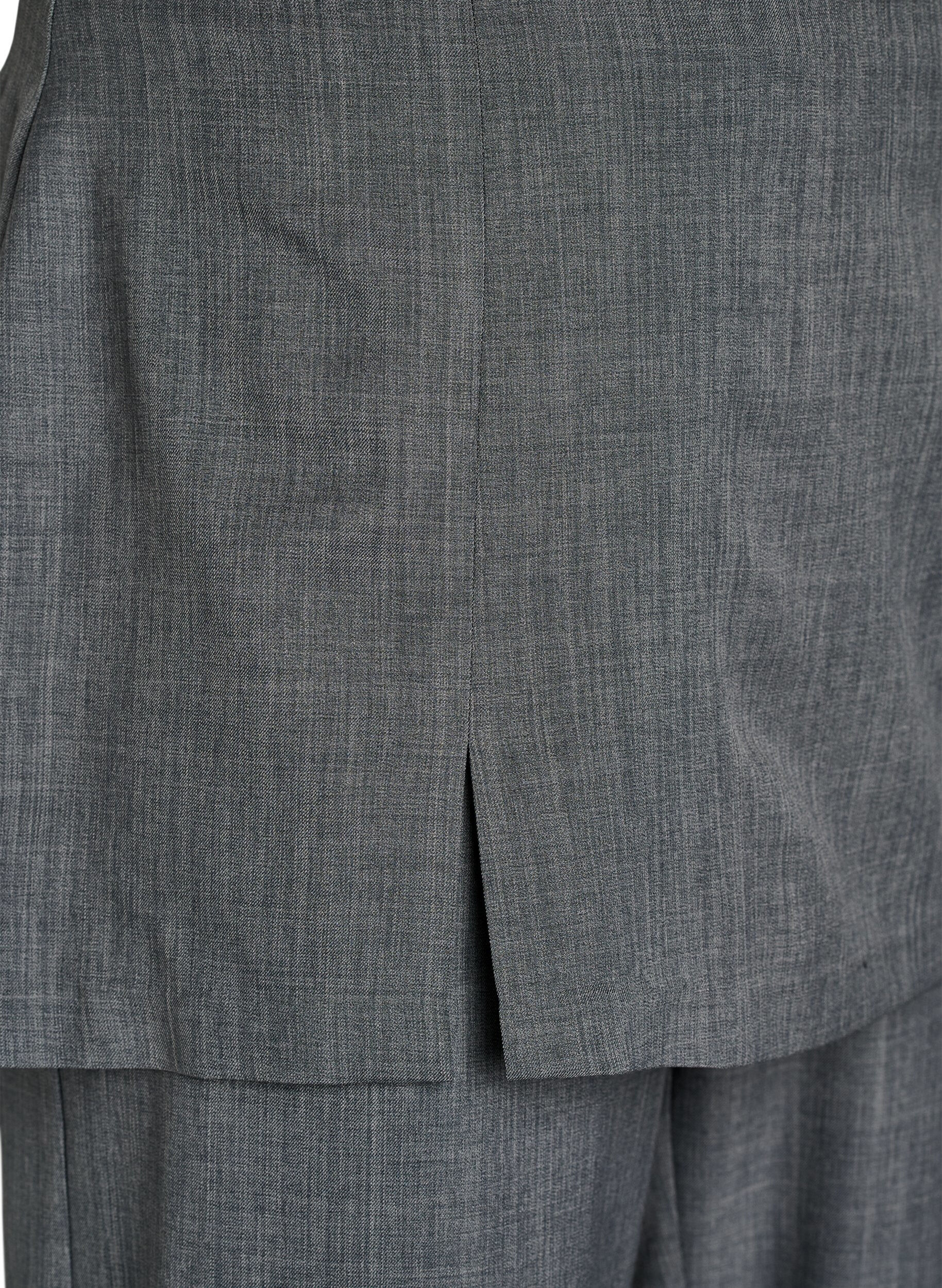 Zizzi Straight fit bukser med nederdel, Gr&aring;, Packshot image number 2