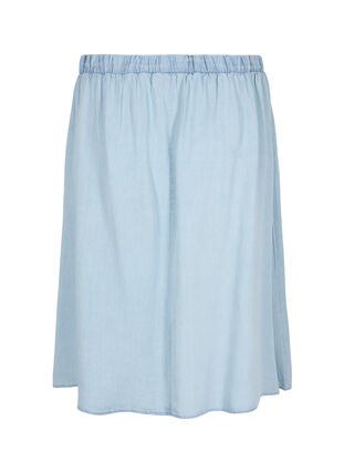 Løs nederdel med knapper, Light blue denim, Packshot image number 1