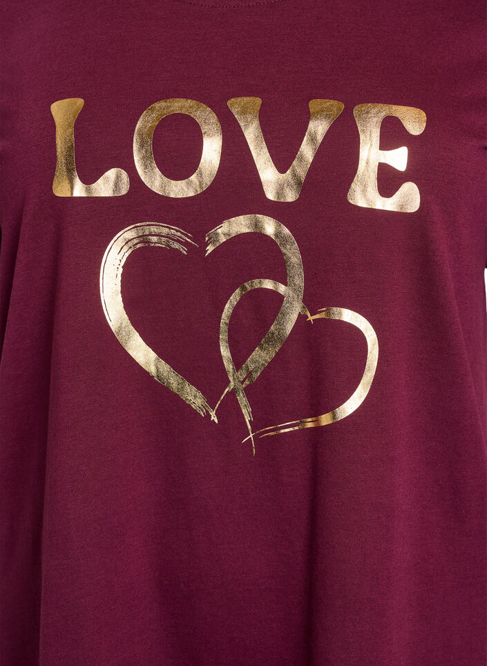 T-shirt med motiv , R&oslash;d, Packshot image number 2