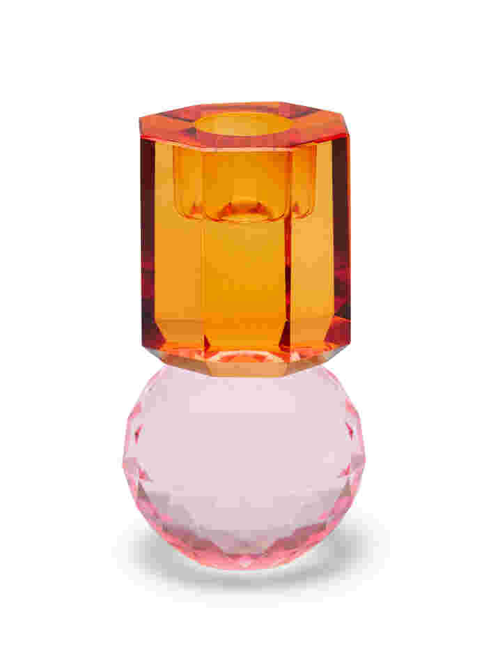 Krystal lysestage, Pink/Rav, Packshot image number 0
