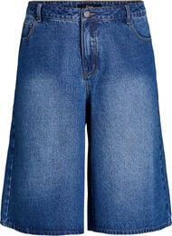 Denimshorts med h&oslash;j talje, Bl&aring;