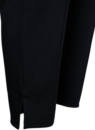 Bukser i modalmix med slids, Black, Packshot image number 3