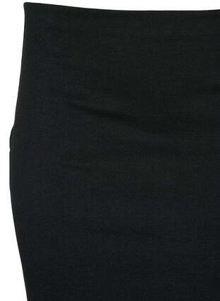 Tætsiddende nederdel i viskose med slids, Black, Packshot image number 2