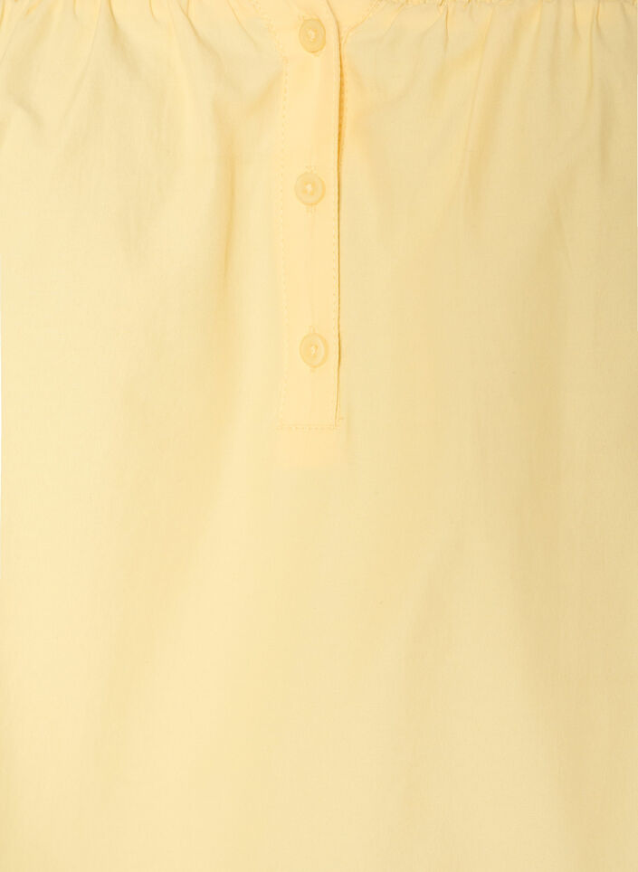 Bluse med smock og 3/4-&aelig;rmer, Gul, Packshot image number 2