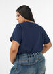 T-shirt i &oslash;kologisk bomuld med bamsemotiv, Bl&aring;, Model image number 2