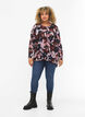 Blomstret bluse med lange ærmer, Black Rose Flower, Model image number 2