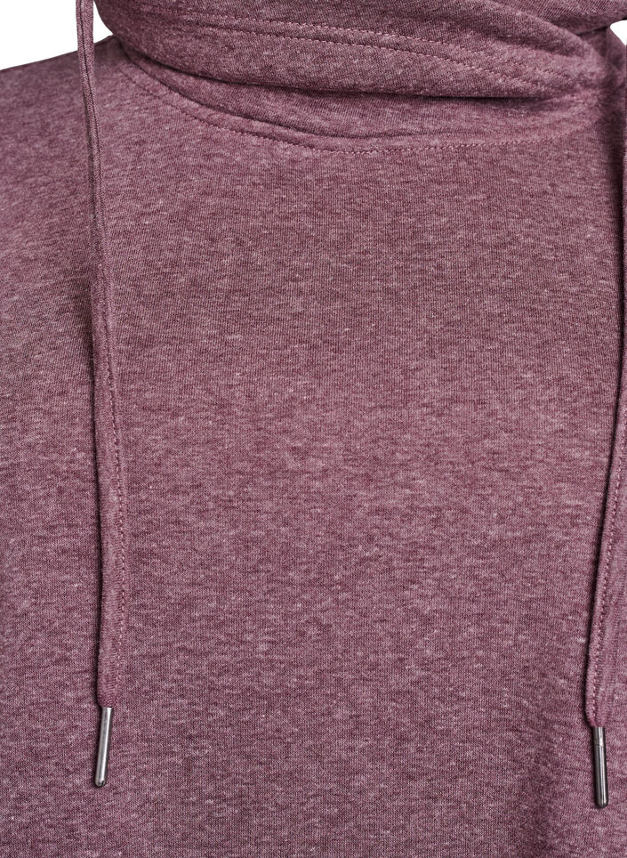 Kort sweatkjole med h&oslash;j krave og lommer, R&oslash;d, Packshot image number 2