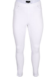 Jeggings med h&oslash;j talje, Hvid