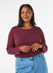 Basis jerseybluse med lange &aelig;rmer, R&oslash;d, Model image number 0
