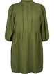 Knælang kjole med broderi og 3/4 ærmer, Winter Moss, Packshot image number 0