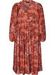 Midikjole i viskose med paisleyprint, Orange, Packshot image number 0