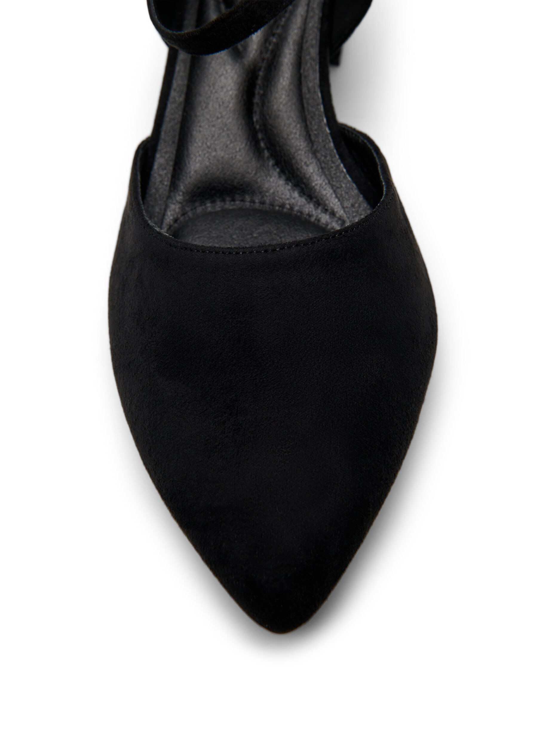 Zizzi Wide fit - Pump med dobbelt remme, Sort, Packshot image number 4