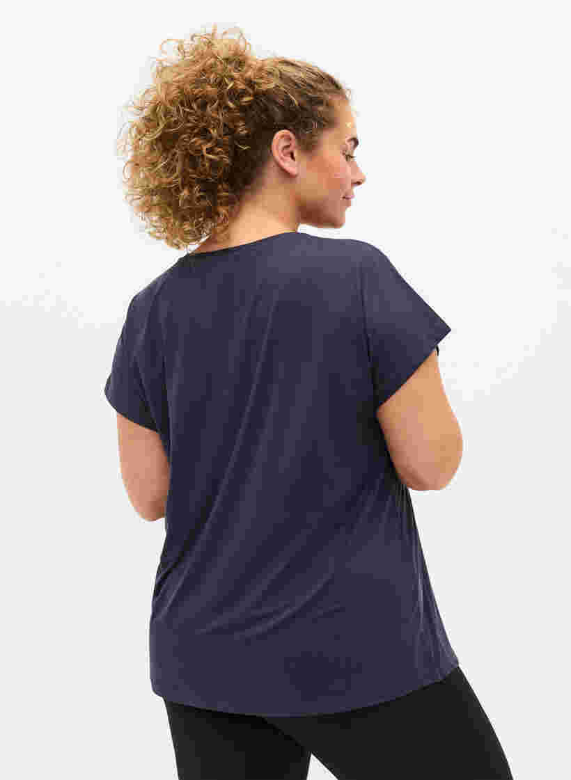 Ensfarvet trænings t-shirt, Graphite, Model image number 1
