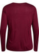 Lang&aelig;rmet bluse i uld og viskose, M&oslash;rk Bordeaux, Packshot image number 1