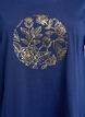 T-shirt med guldfarvet blomsterprint, Naval A. Gold Rose, Packshot image number 2